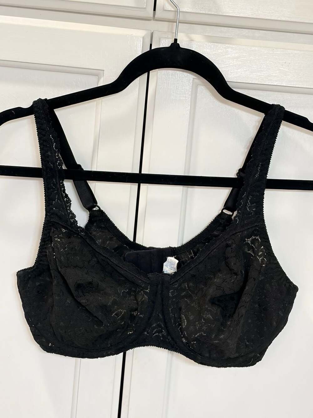 Vintage Playtex Collection Black Lace Bra 38C Style 4239 Underwire Lingerie Sexy
